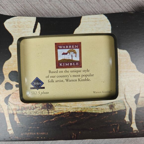Warren Kimble Cow Picture Frame 5x3.5 Photo Size Farmhouse Kitch Decor - Picture 3 of 5